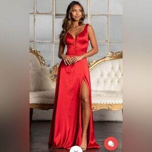 Elegant Red Evening Gown